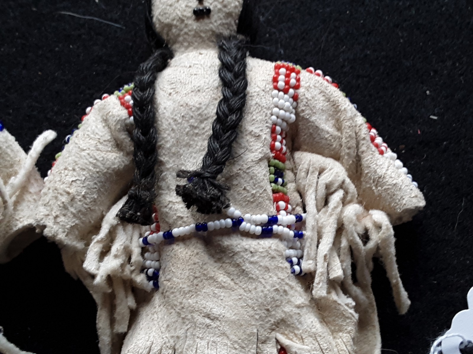 NATIVE AMERICAN BEADED LEATHER DOLLS, PAIR OF "STAR" DOLLS, SIOUX SB-0226*09099