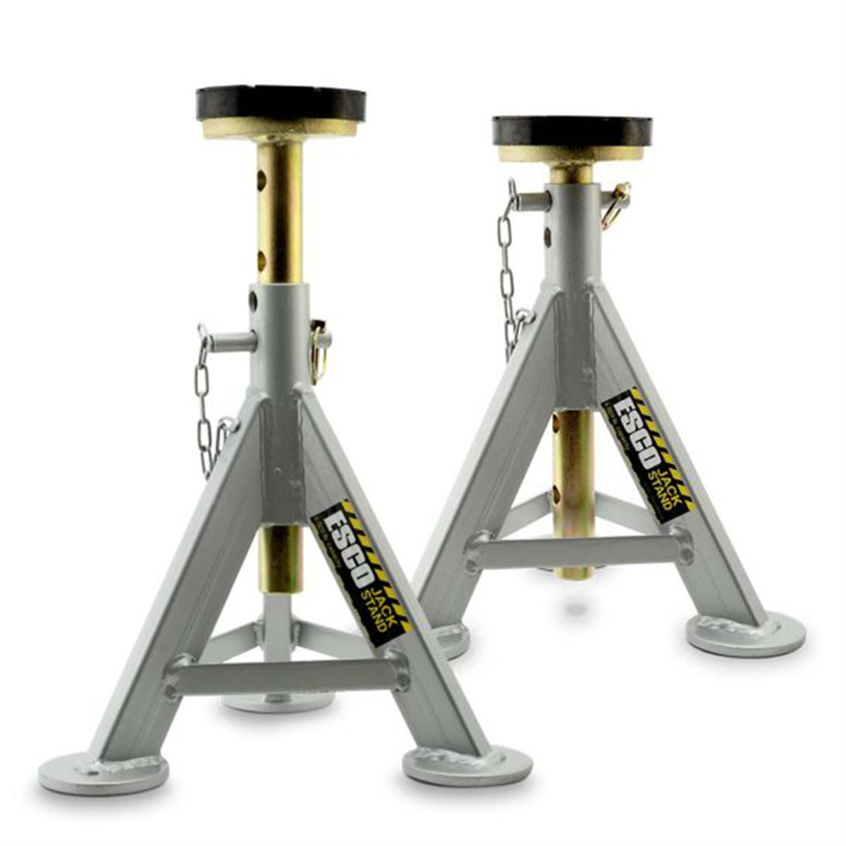 ESCO 10498 Adjustable Jack Stand Pair with Removable Rubber Flat Top Pads