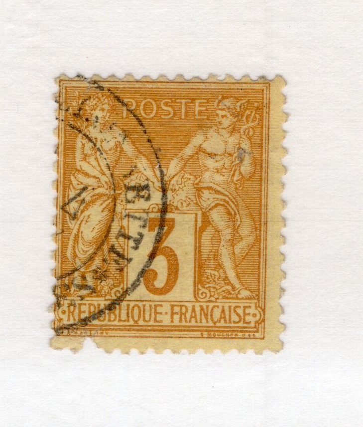 France - Sc# 89 Used (pulled perf/pinhole)        /        Lot 0326400