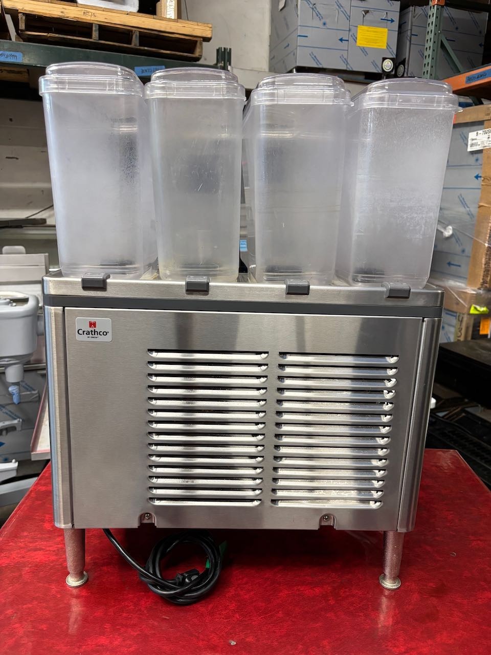 4 Flavor Refrigerated Beverage Dispenser Drink Fountain Bubbler Crathco #4419