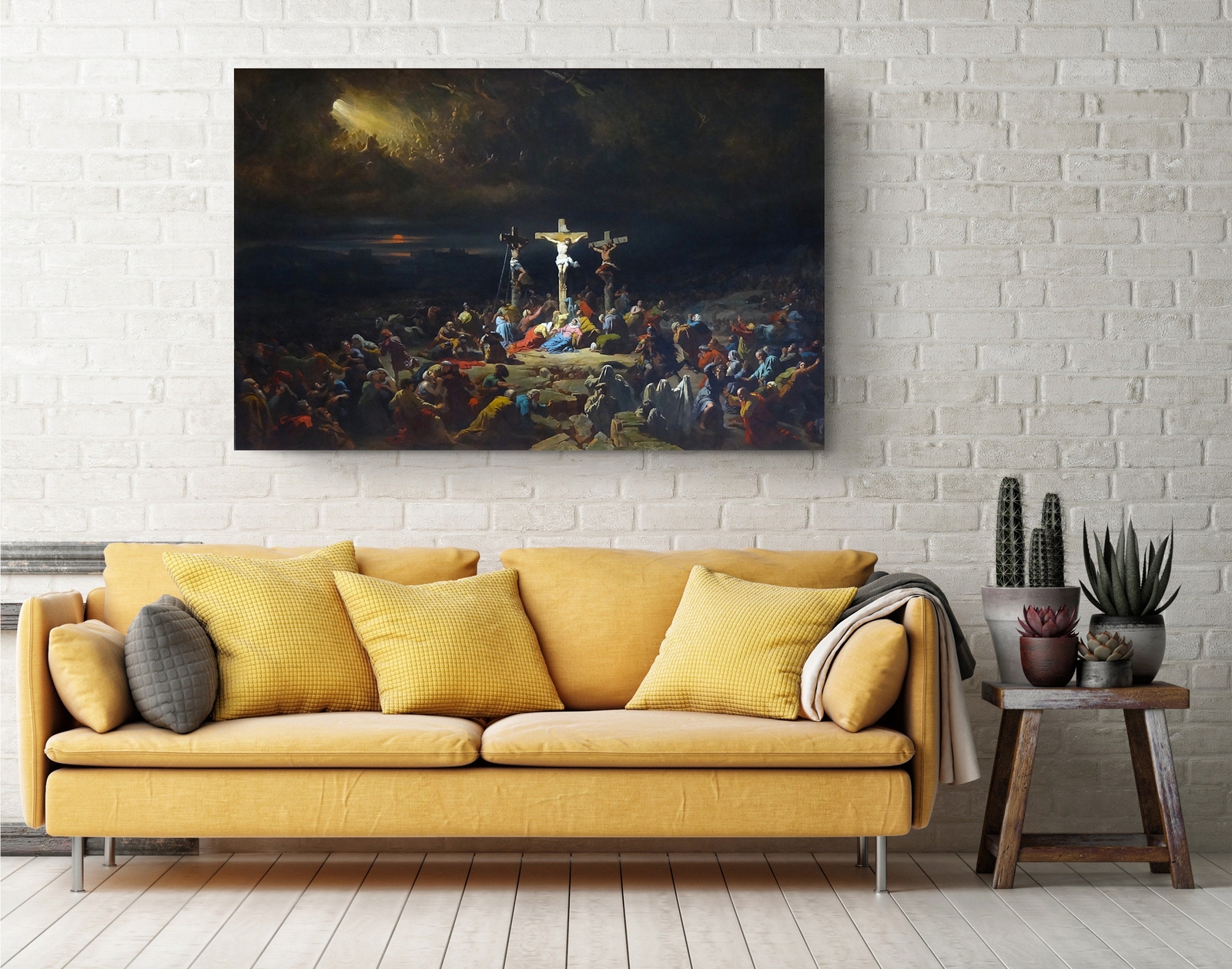 The Last Sigh of Christ Julien Michel Gué 1840 Christian Religious Art Canvas Wa