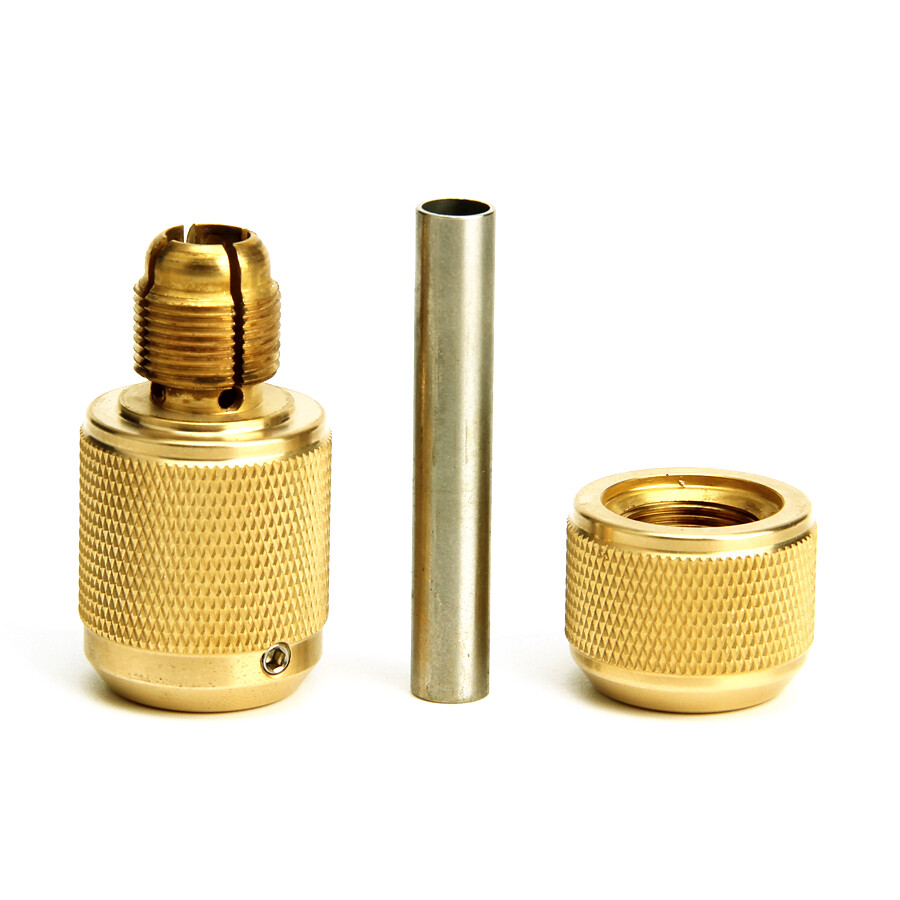 CNC Brass Tattoo Machine Grip Self Locking Grip for Tattoo Machine 25mm Gold