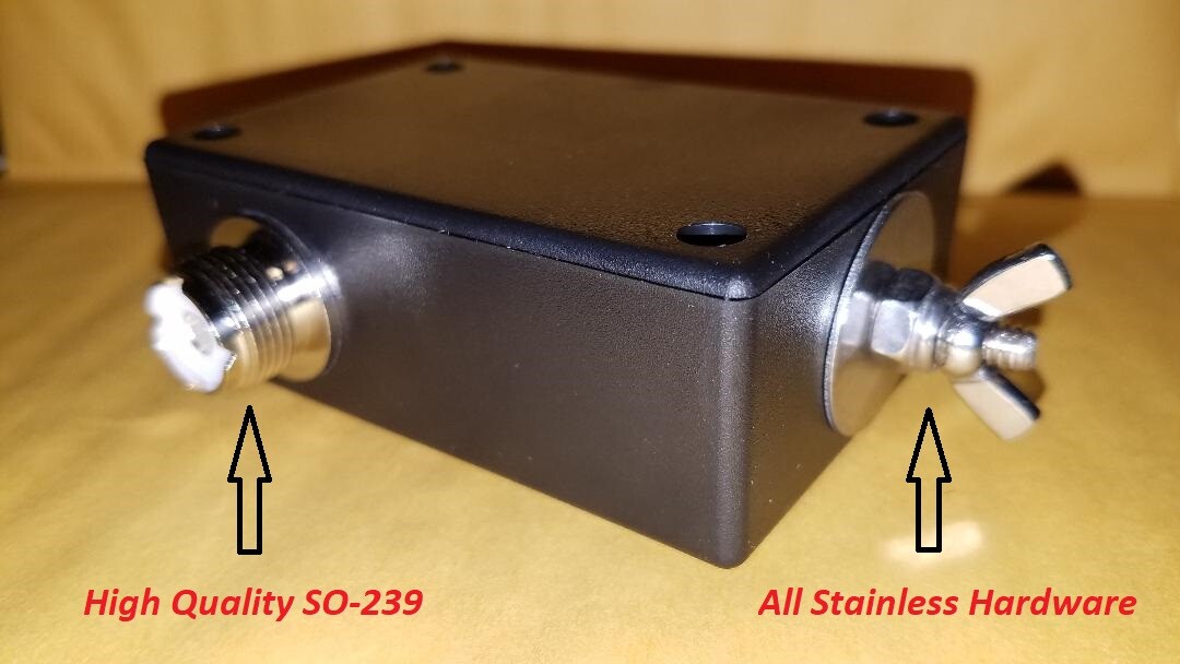 ALL STAINLESS HARDWARE End Fed Dipole 80-6M Portable HF Matchbox.