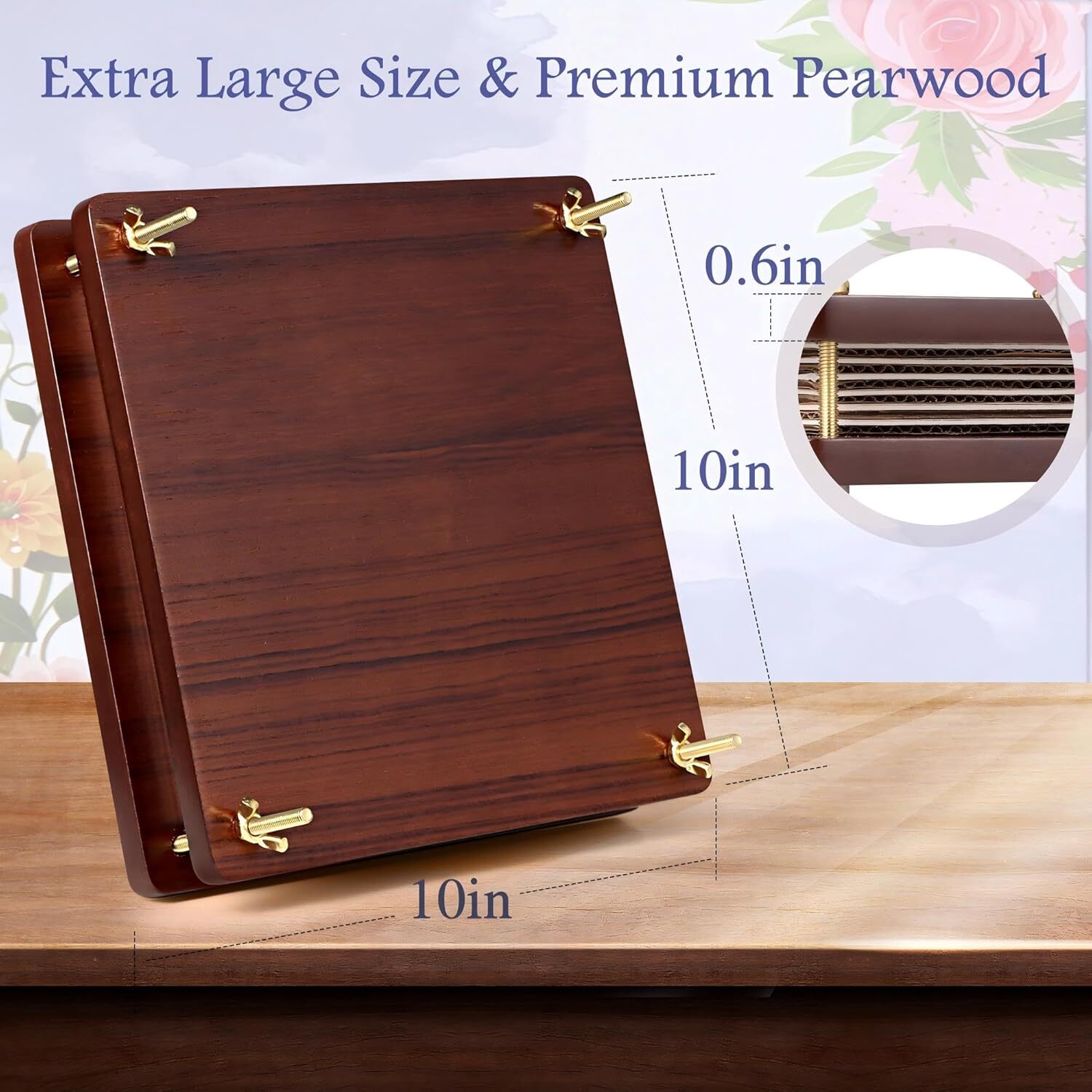 Flower Press-Flower Press Kit 10x10 inches with Storage Bag,Large Wooden Flower