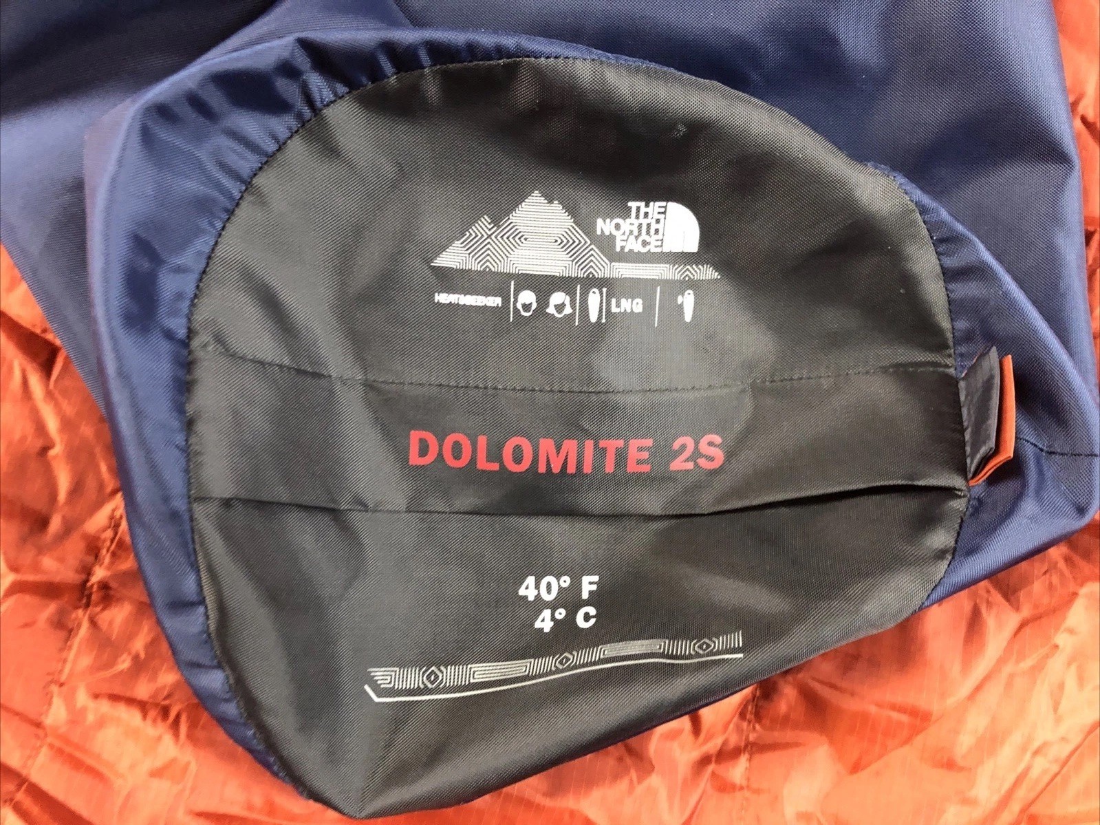 The North Face Dolomite 2S Sleeping Bag 40°F Long Left Zip Heatseeker Synthetic