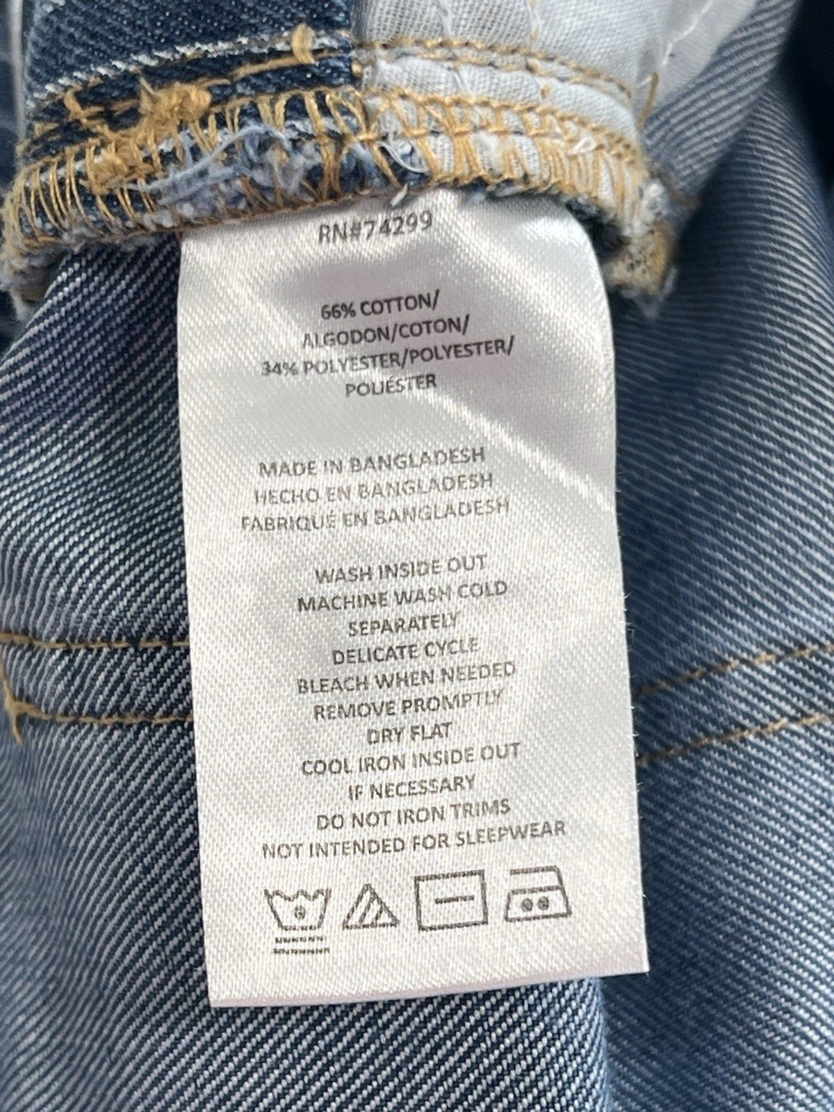 DKNY Girls Overall Shorts Blue White Stripe Adjustable Straps Size 14 Logo