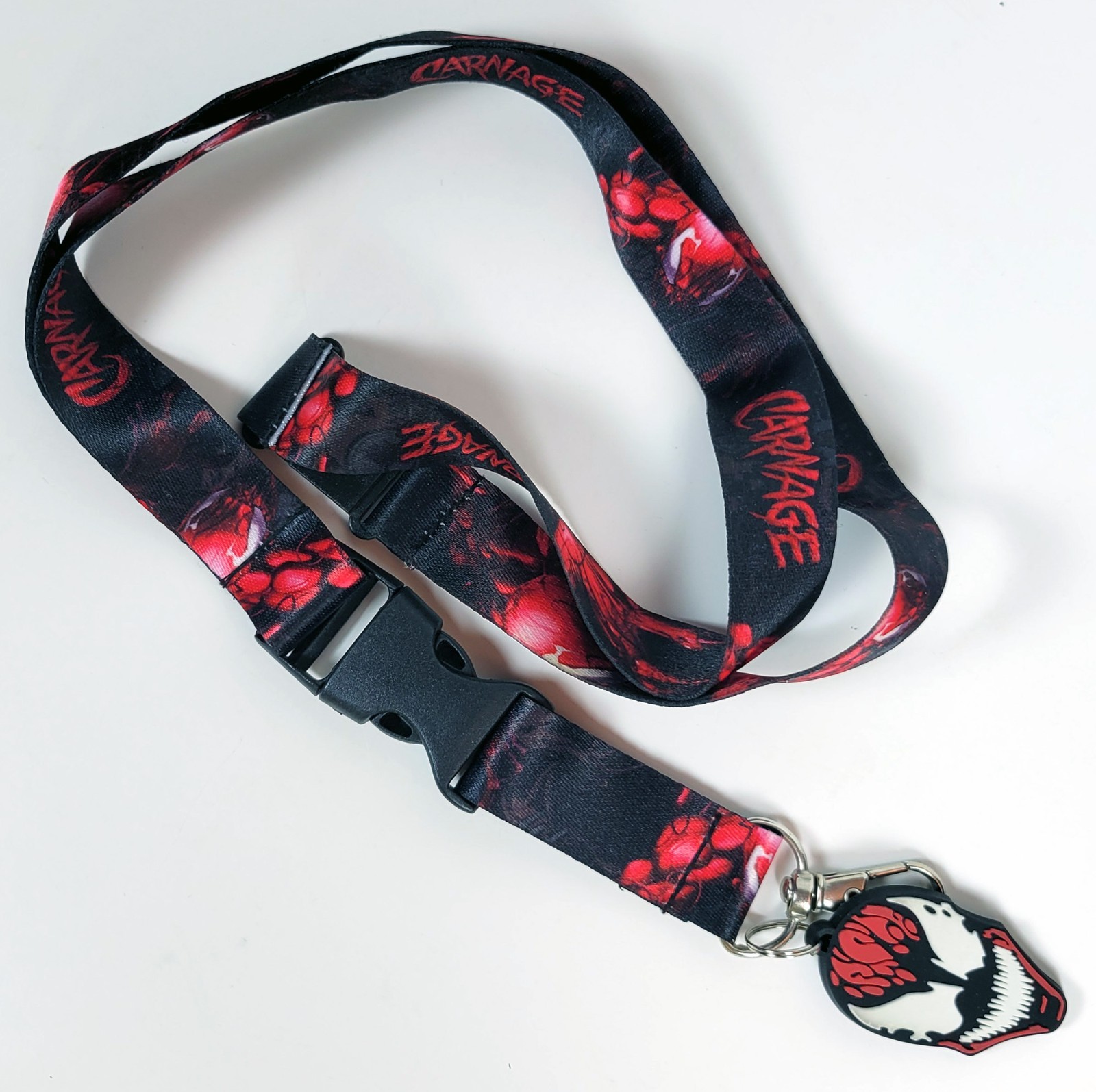 Lot of 4 Marvel Lanyard ~ Venom, Punisher, Ghost Rider, Daredevil with Pins