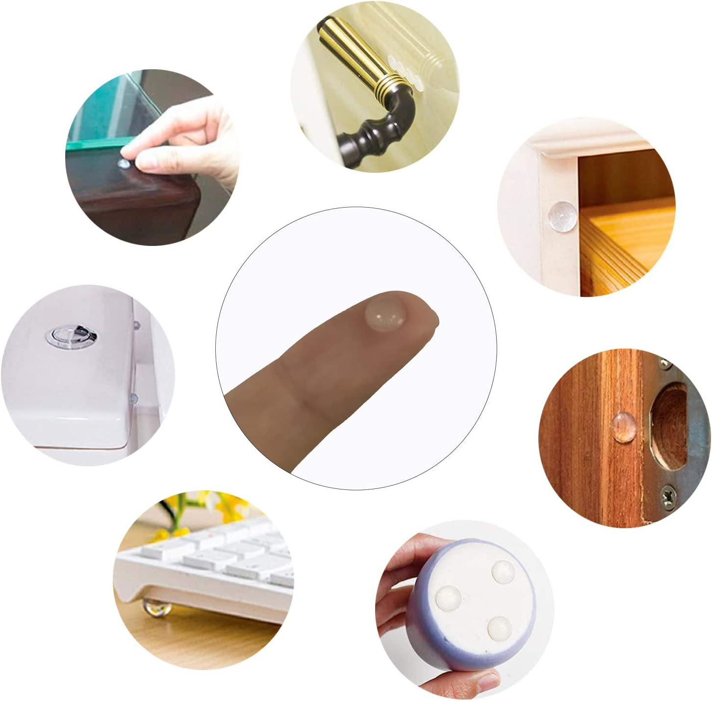 Cabinet Bumpers Tiny Drawer Bumpers Pads Self Adhesive Clear Rubber Dot 200 PCS