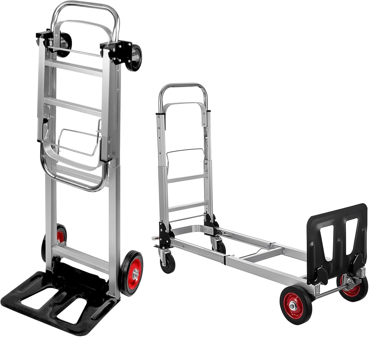 Aluminum Hand Truck 2 in 1 Folding Dolly Cart 450 lbs Capacity Heavy Duty
