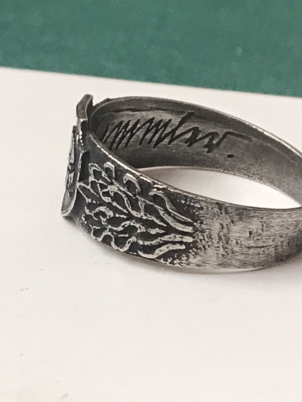 German silver ring. World War II.