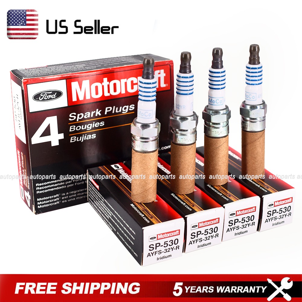 4Pcs OEM SP-530 Spark Plugs AYFS32YR For Escape Lincoln MKZ Fusion SP530 Genuine
