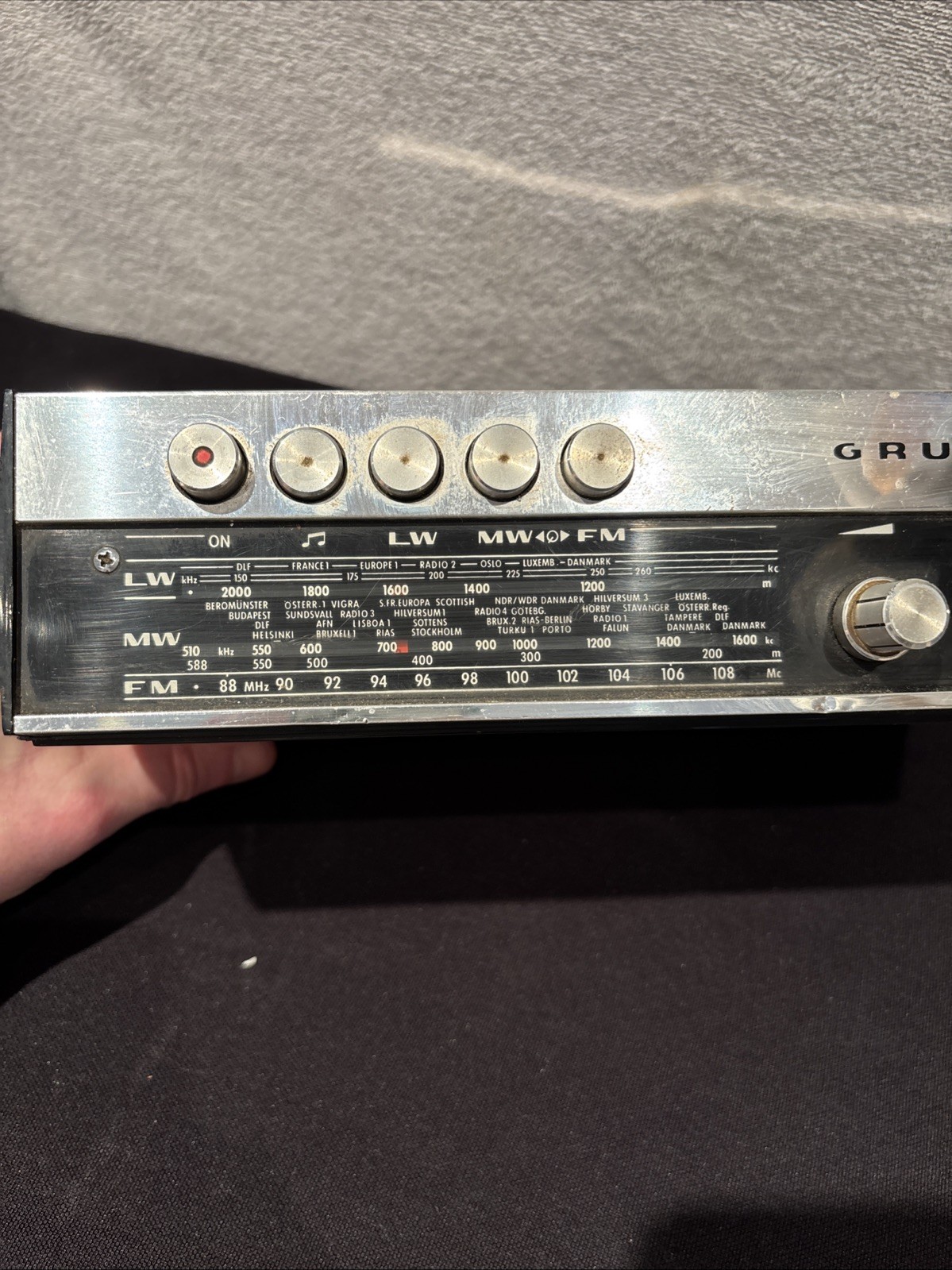 Vintage Grundig Party boy Transistor Radio 1970s Retro - Tested And Working VGC