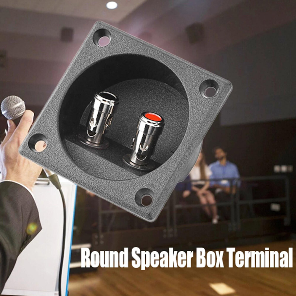 2PCS Speaker Box Terminal 2-Wire Round Spring Cup Connector Subwoofer Enclosure
