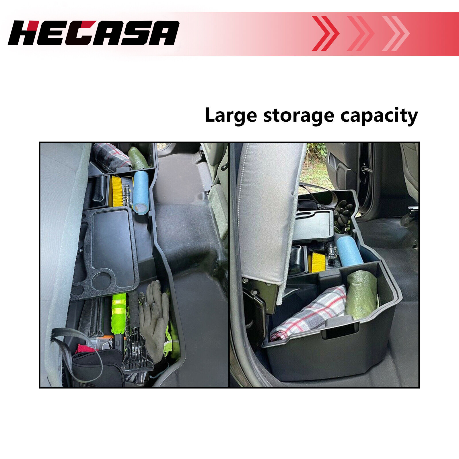 Underseat Storage Box for 2014-18 Silverado GMC Sierra 1500 Extended Double Cab