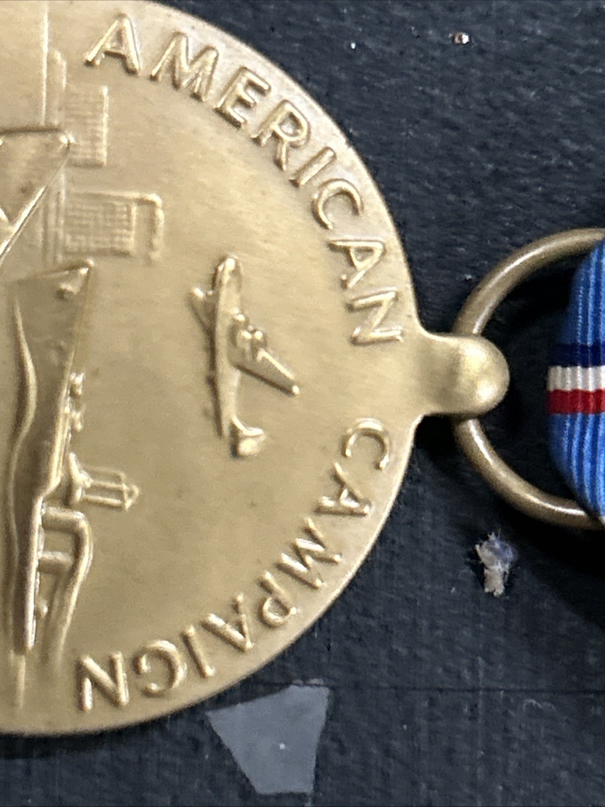 VTG U.S. Military WWII Medals & Pin Bars American Campaign Defense Good Conduct