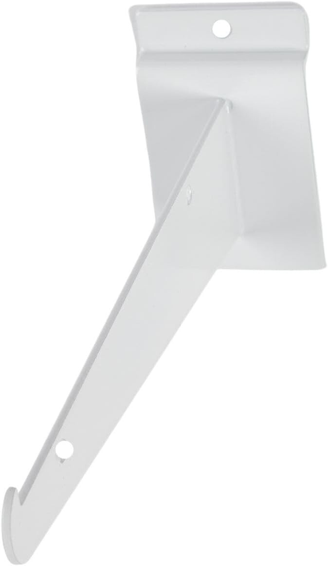 6 Slatwall 10" Knife Shelf Brackets White Lip Retail Shelving Display Bracket