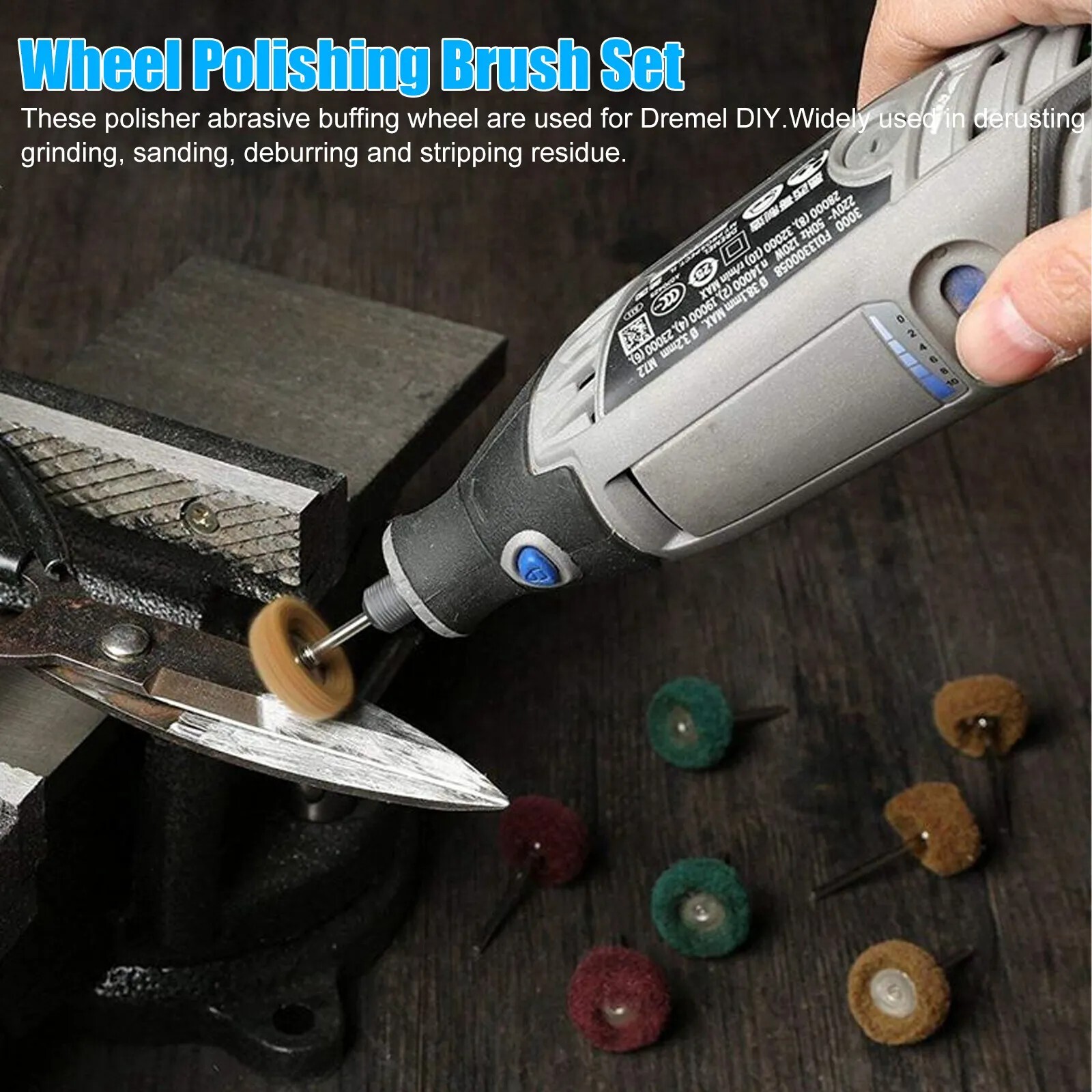 69Pcs Abrasive Wheel Polishing Buffing Grinding Brush Kit For Dremel Rotary Tool