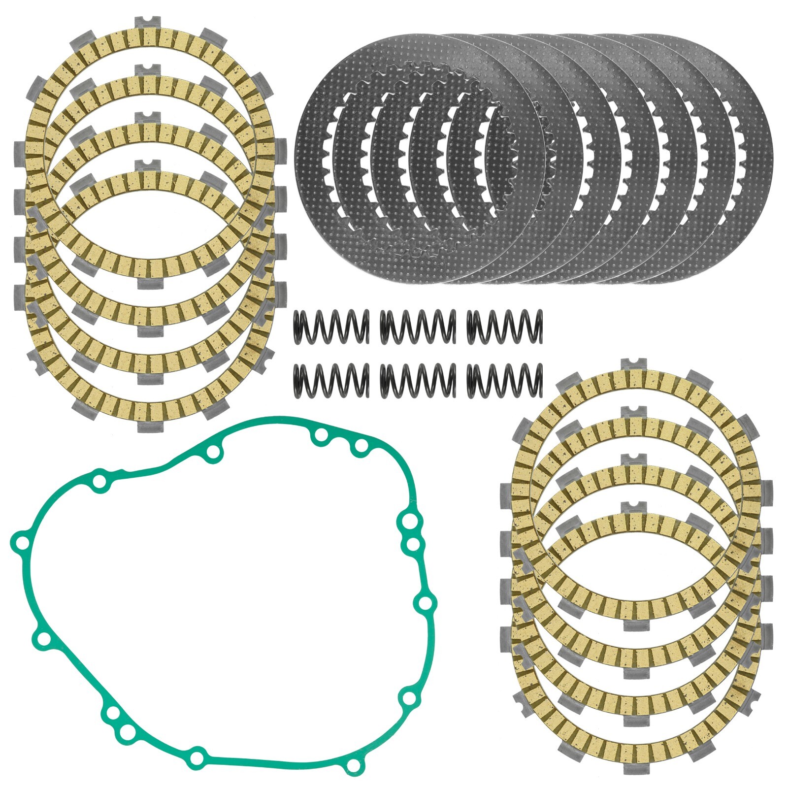 Clutch Friction Plates & Gasket Kit for Kawasaki Ninja ZX-6R ZX600 2007-2012