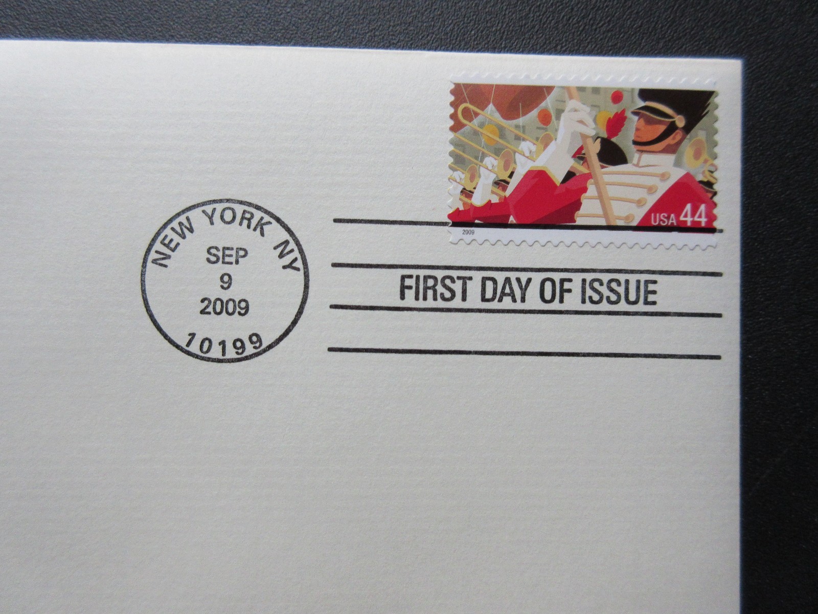 2009 Thanksgiving Day Parade Drum Major GOLDEN Cover Replica Stamp