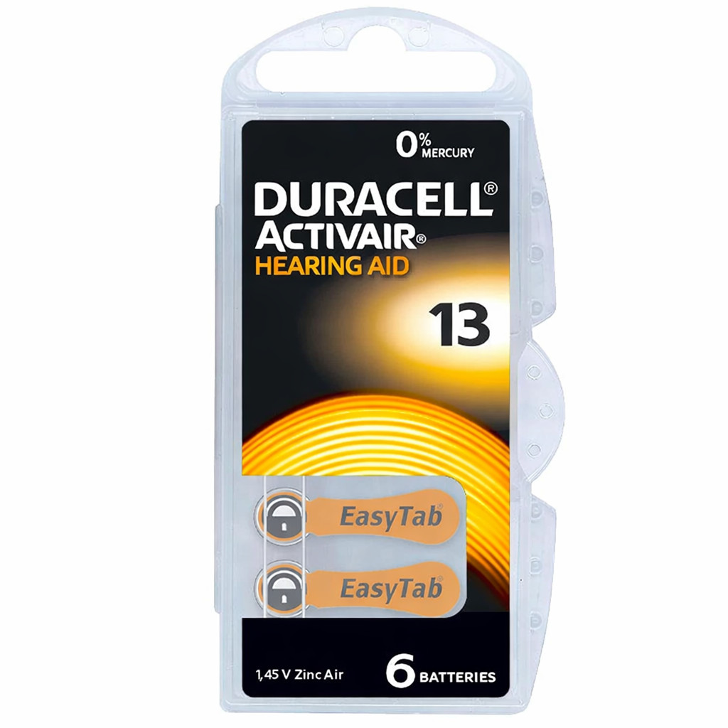 Duracell Activair Hearing Aid Batteries Size 13 New Fresh Exp-9-2029
