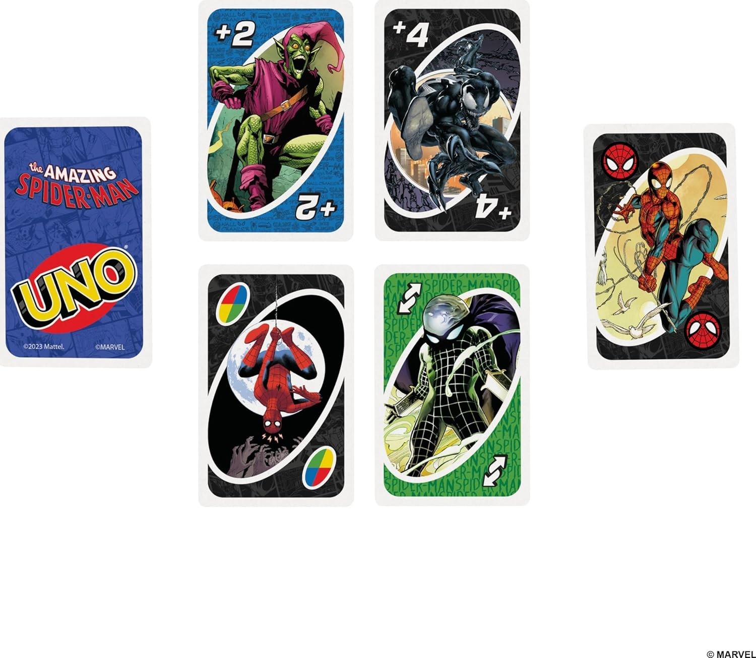UNO Amazing Spider-Man Special Rules Card Game in Storage & Travel Tin