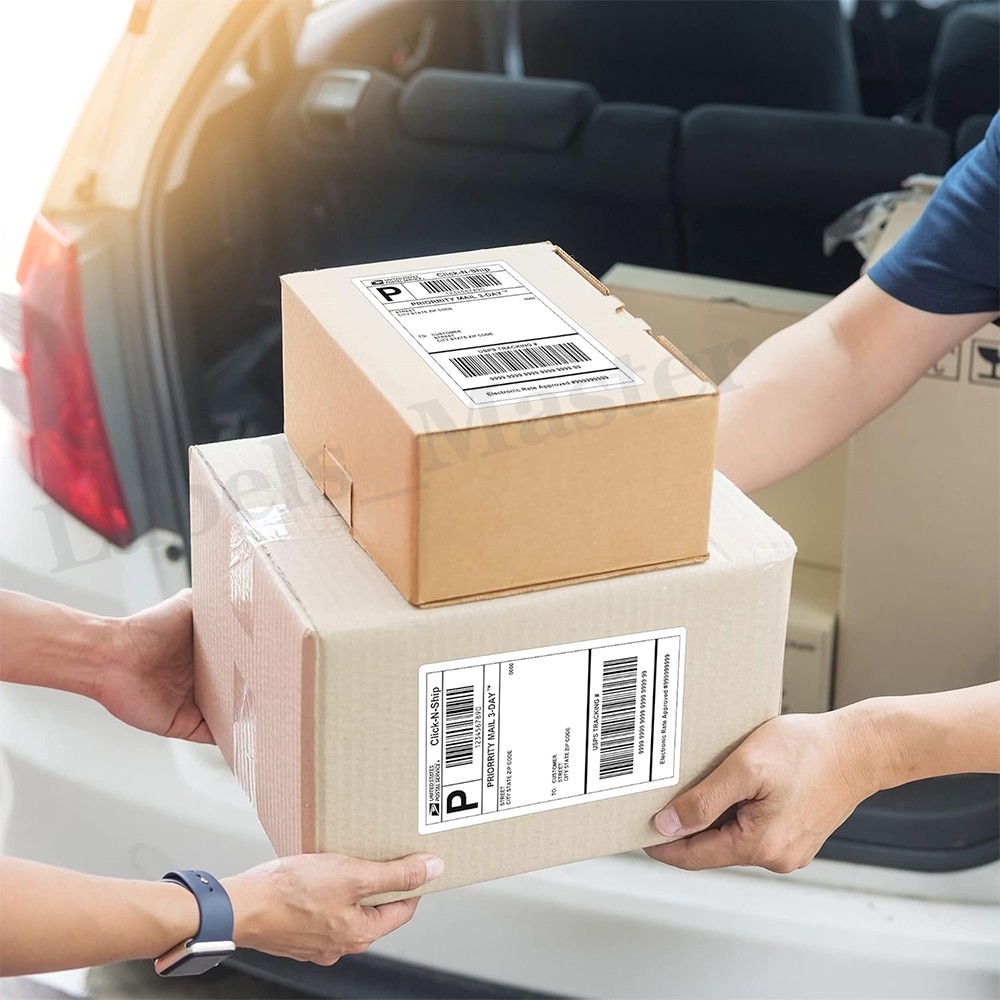 4x6 Fanfold Direct Thermal Shipping Labels Perforated for Zebra & Rollo Printers