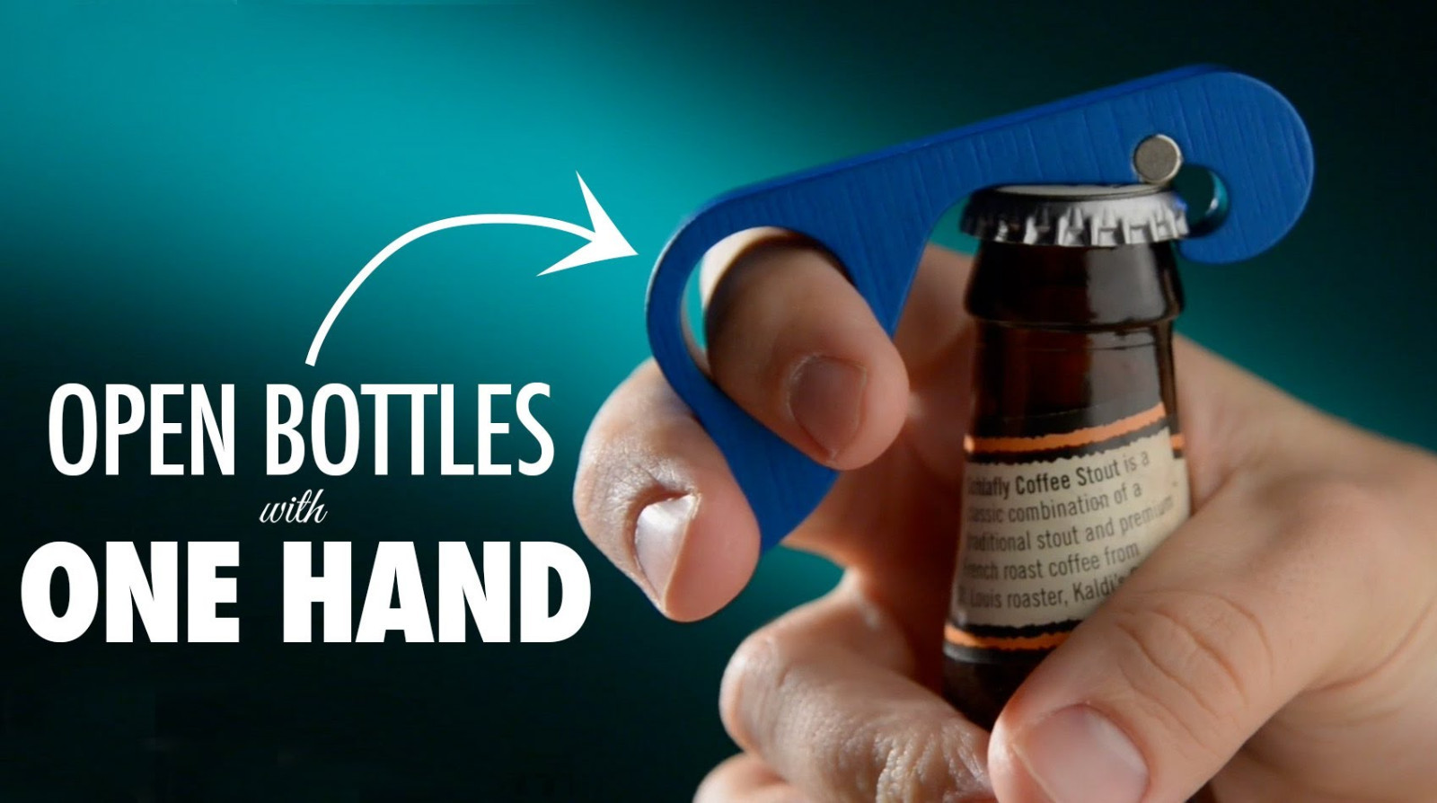 GrabOpener Grab Opener One Handed Aluminum Magnetic BOTTLE CAN OPENER ~ USA MADE