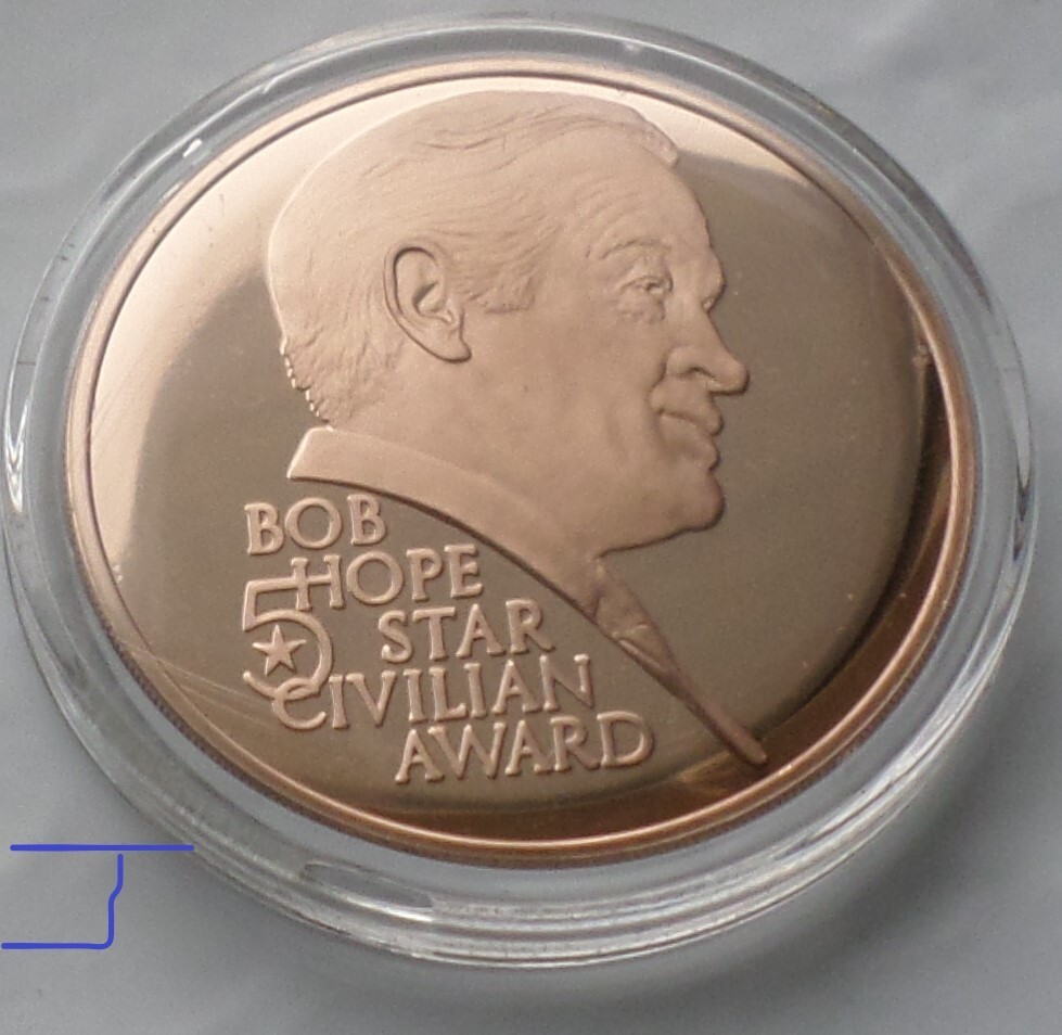 Bob Hope 5-Star Civilian Award Valley Forge Military Academy & College Medal