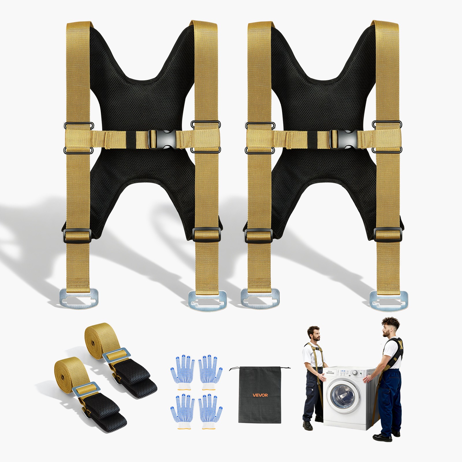 VEVOR Moving Straps Holds up to 1000 lbs 2-Person Lifting and Moving System