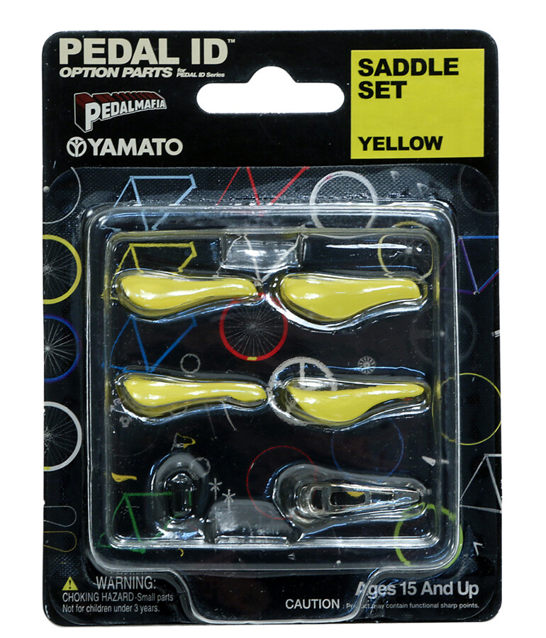 Pedalmafia Pedal ID 1:9 Scale Track Bicycle Saddle Set Yellow NOS