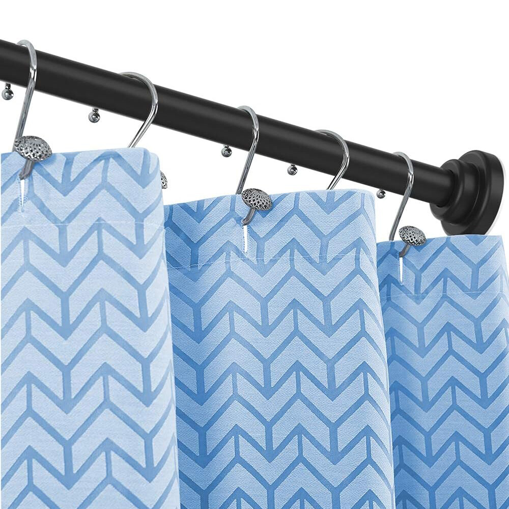 21in - 78in Stainless Steel Adjustable Telescopic Shower Curtain Rod Shower Kit