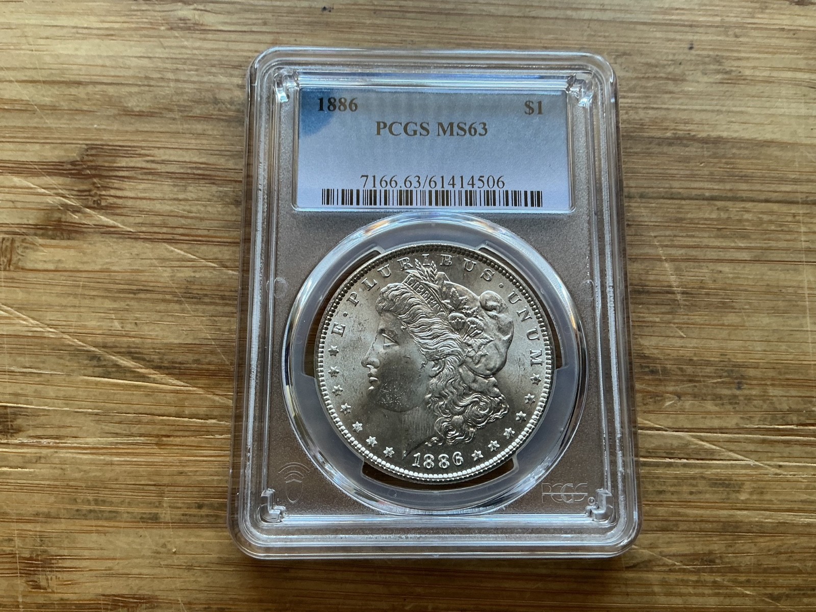 1886 Morgan Silver Dollar PCGS MS63
