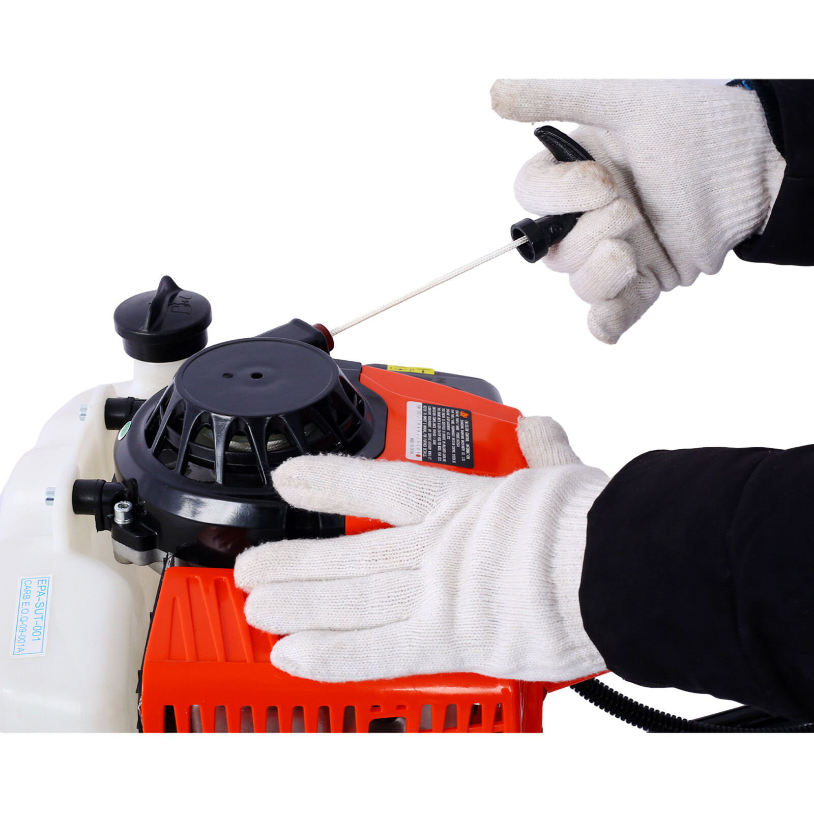 63cc Gas Powered Auger Post Hole Digger 2 Person Handle w/ 6" 10" Drill Bits