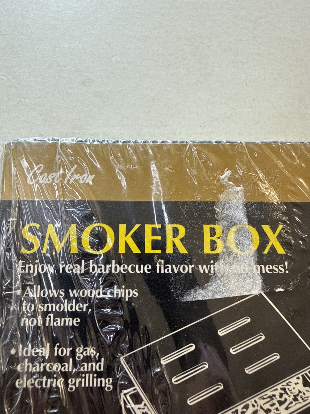 Char-Broil Cast Iron Smoker Box Gas Charcoal Grills wood Chips Flavor electric