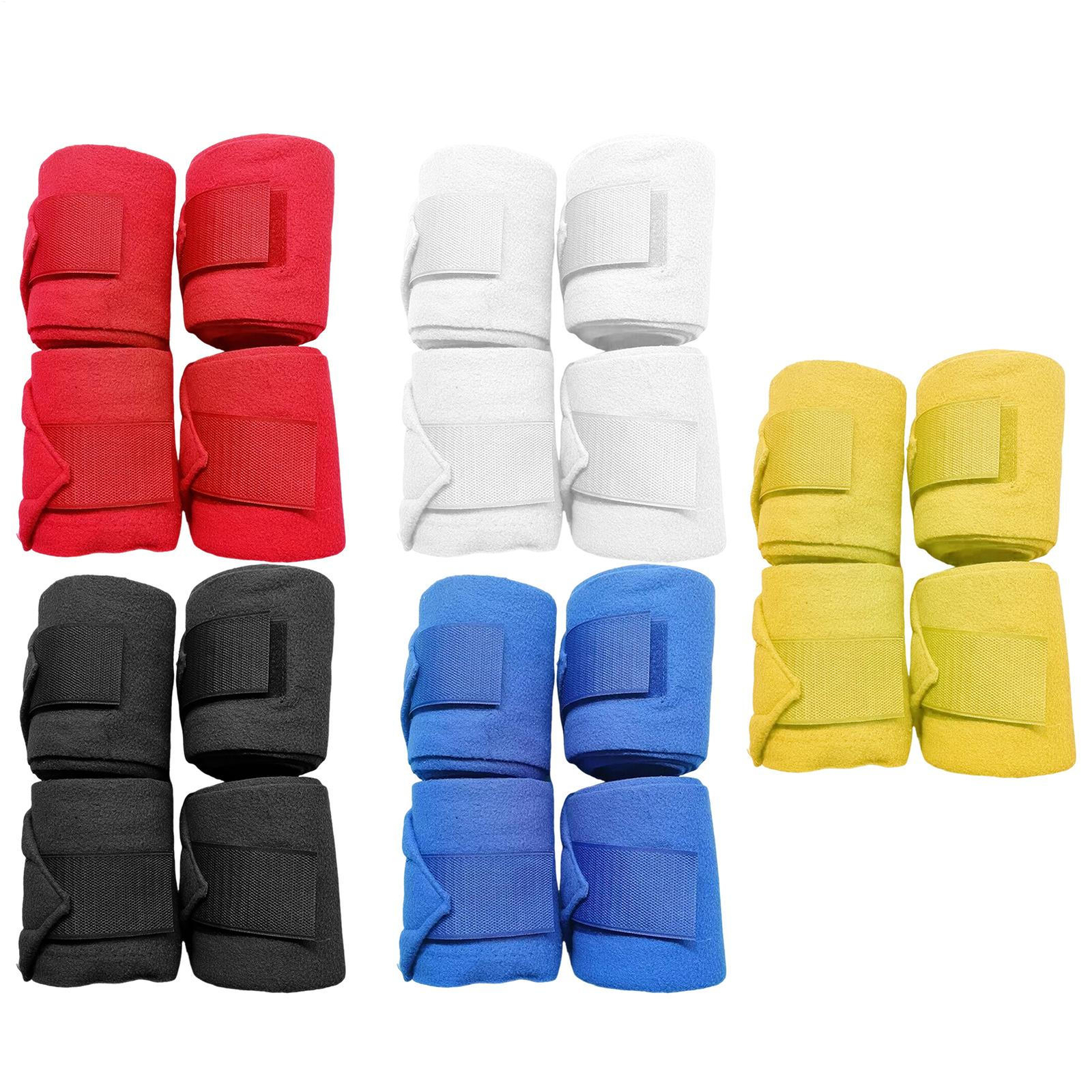 4x Horse Leg Wraps Leg Guards Leggings Horse Fleece Leg Wraps for Training