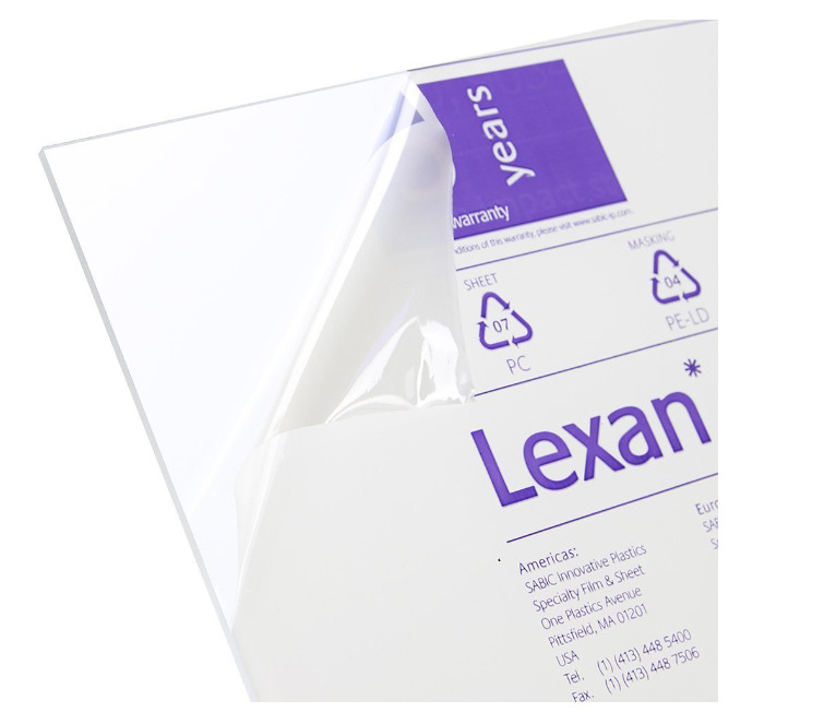 Polycarbonate Lexan Sheet Clear 0.250” - 1/4" x 24" x 24"