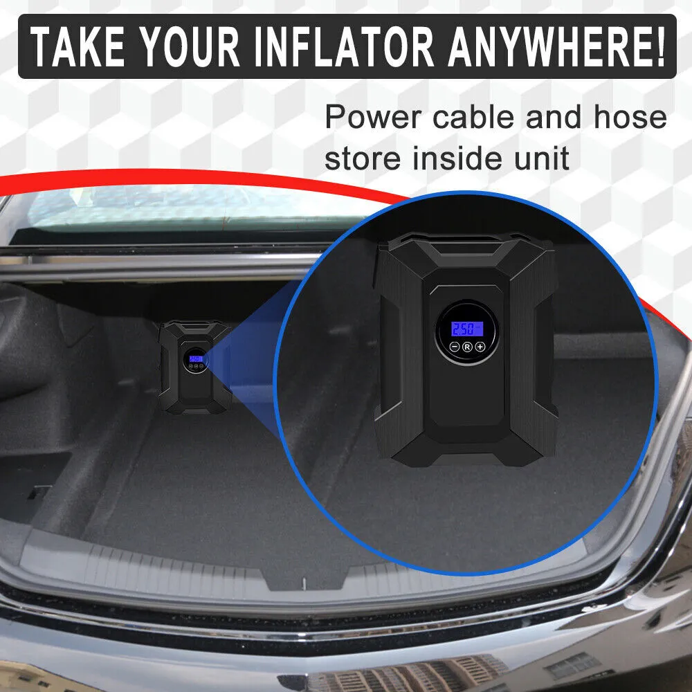 Car Air Tire Pump Inflator Portable Compressor Digital Electric Auto 150PSI 12V