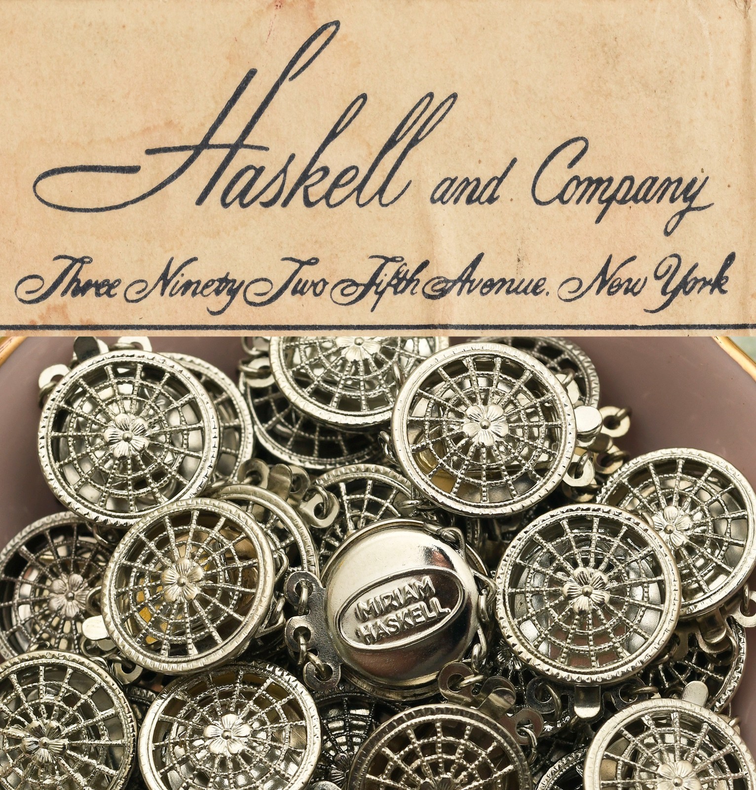 Vintage SIGNED Miriam Haskell Bracelet Necklace Clasp Jewelry Making Repair Part