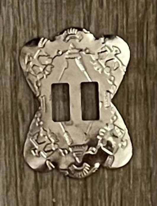 8 WESTERN NATIVE AMERICAN DESIGN CONCHOS-SLOTTED-1.75" X 1.25" NEW