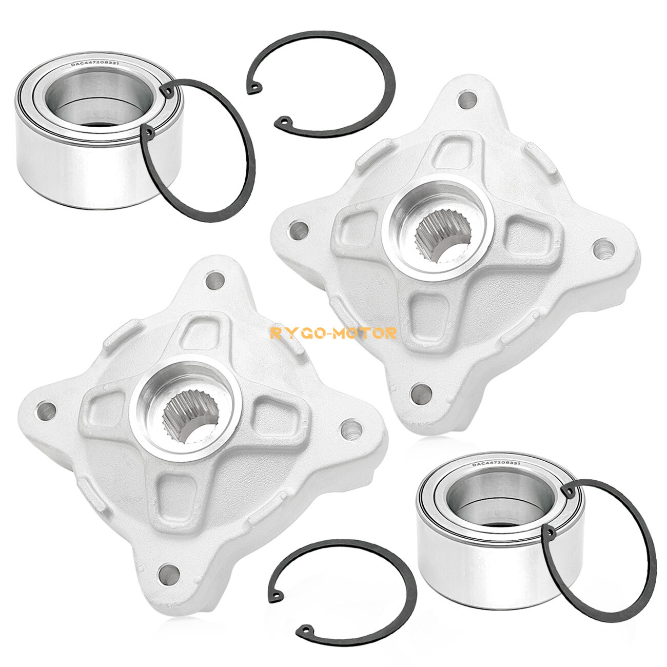 Front Wheel Hubs & Bearings & Studs Kits for Polaris RZR 800 RZR S 800 2008-2014