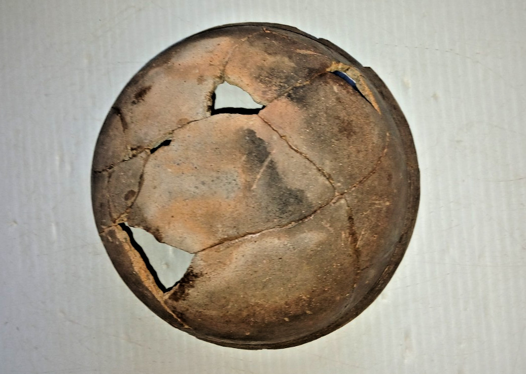 Pre-Columbian Native American Indian Mississippian Partial Pottery Bowl Artifact