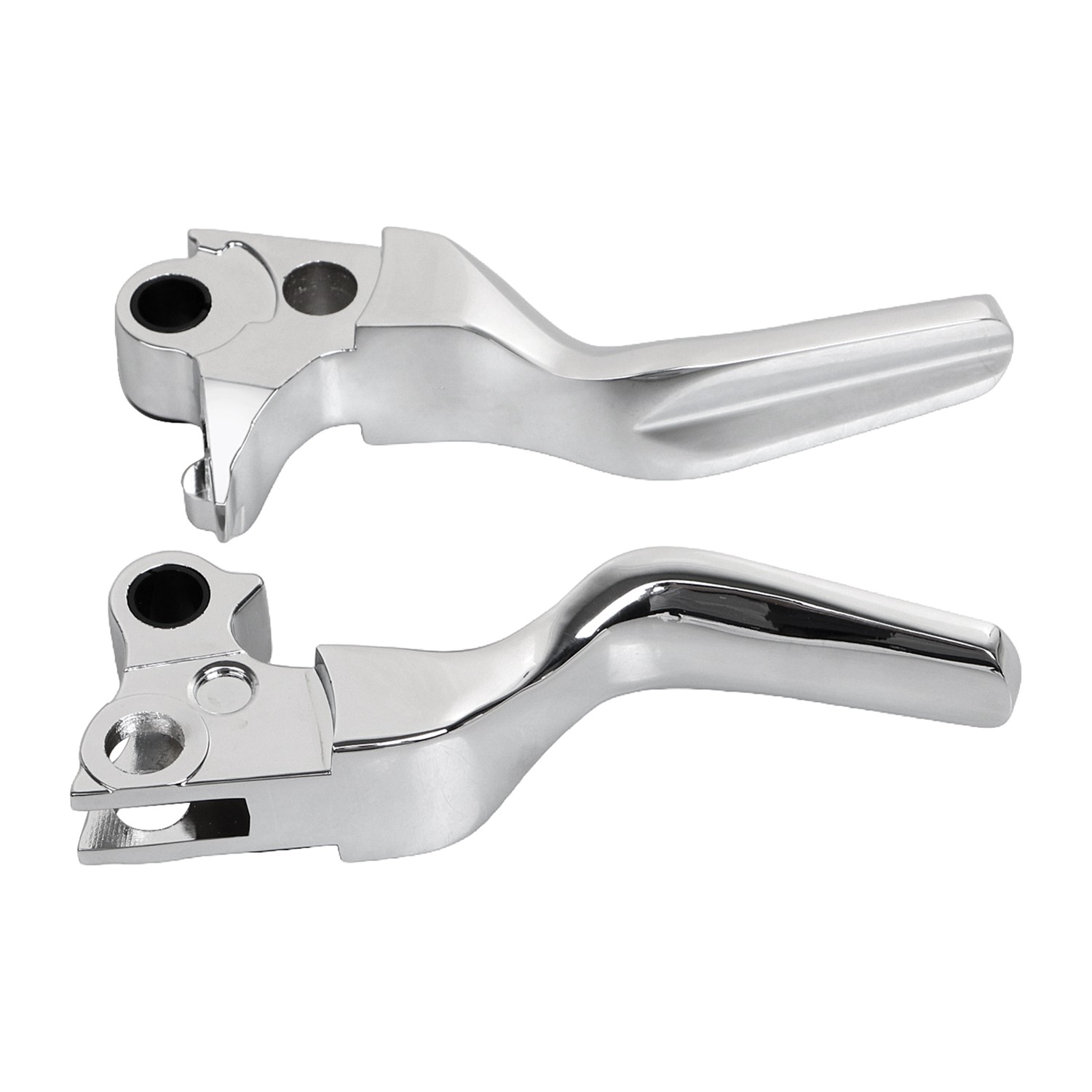 Chrome Shorty Brake Clutch Levers For Harley Softail Dyna Road King EFI FLHRI