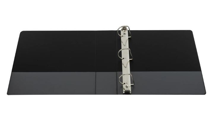 Pen+Gear 3-Ring Durable View Binder, 2" D-Rings, Black,1 Count