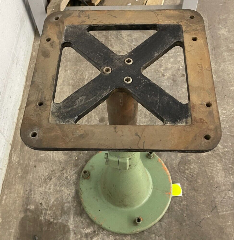 GREEN VINTAGE CAST IRON SQUARE TABLE BASE 15" X 15" X 29-1/2" OAL 2/59533