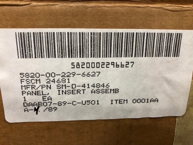 MILITARY RADIO SET RT-524 VRC FRONT PANEL M151 M35 HUMVEE TRANSCEIVER NOS