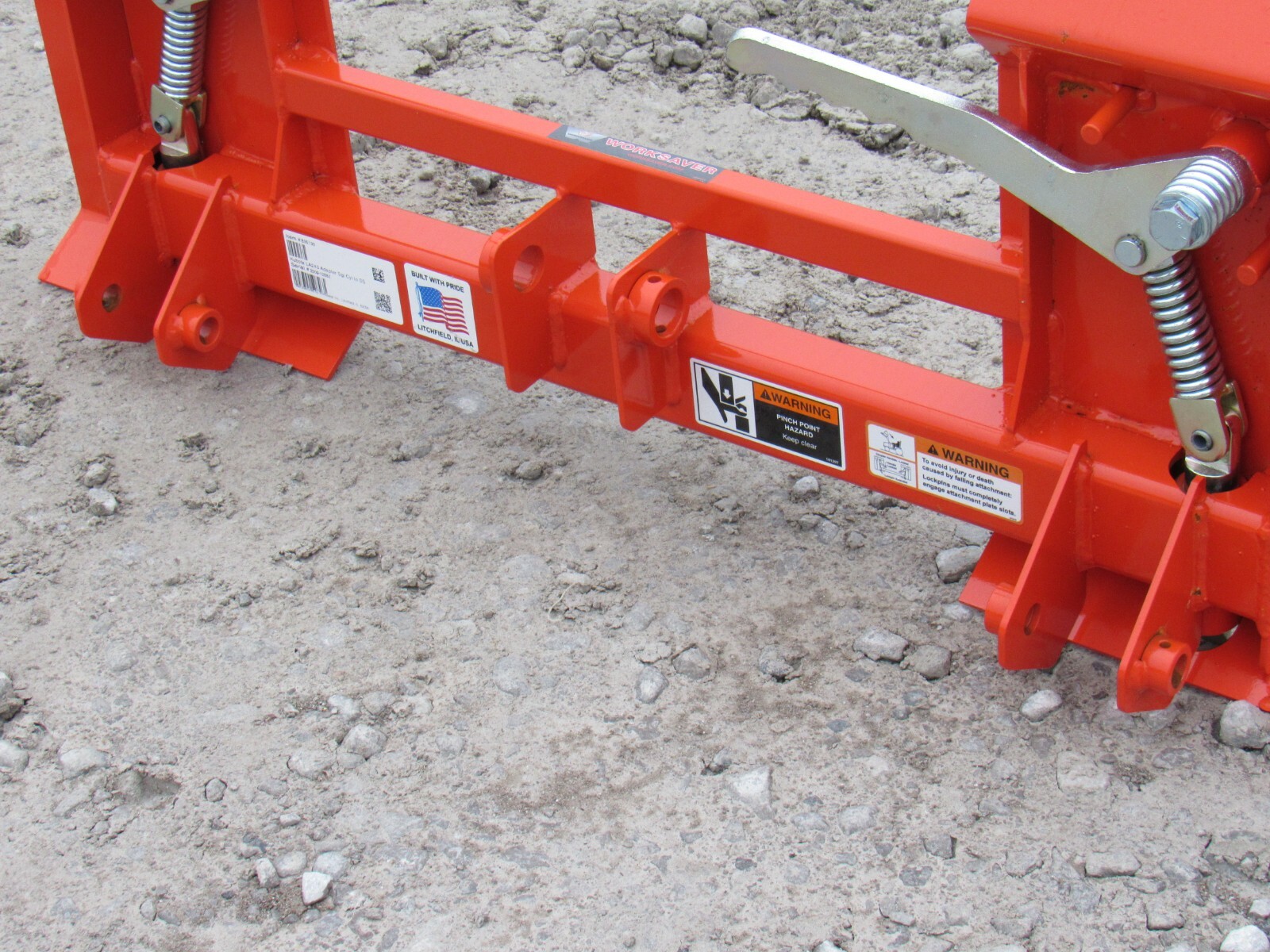 Kubota LA240 and LA243 Tractor Loader to Skid Steer Quick Attach Adapter 835130