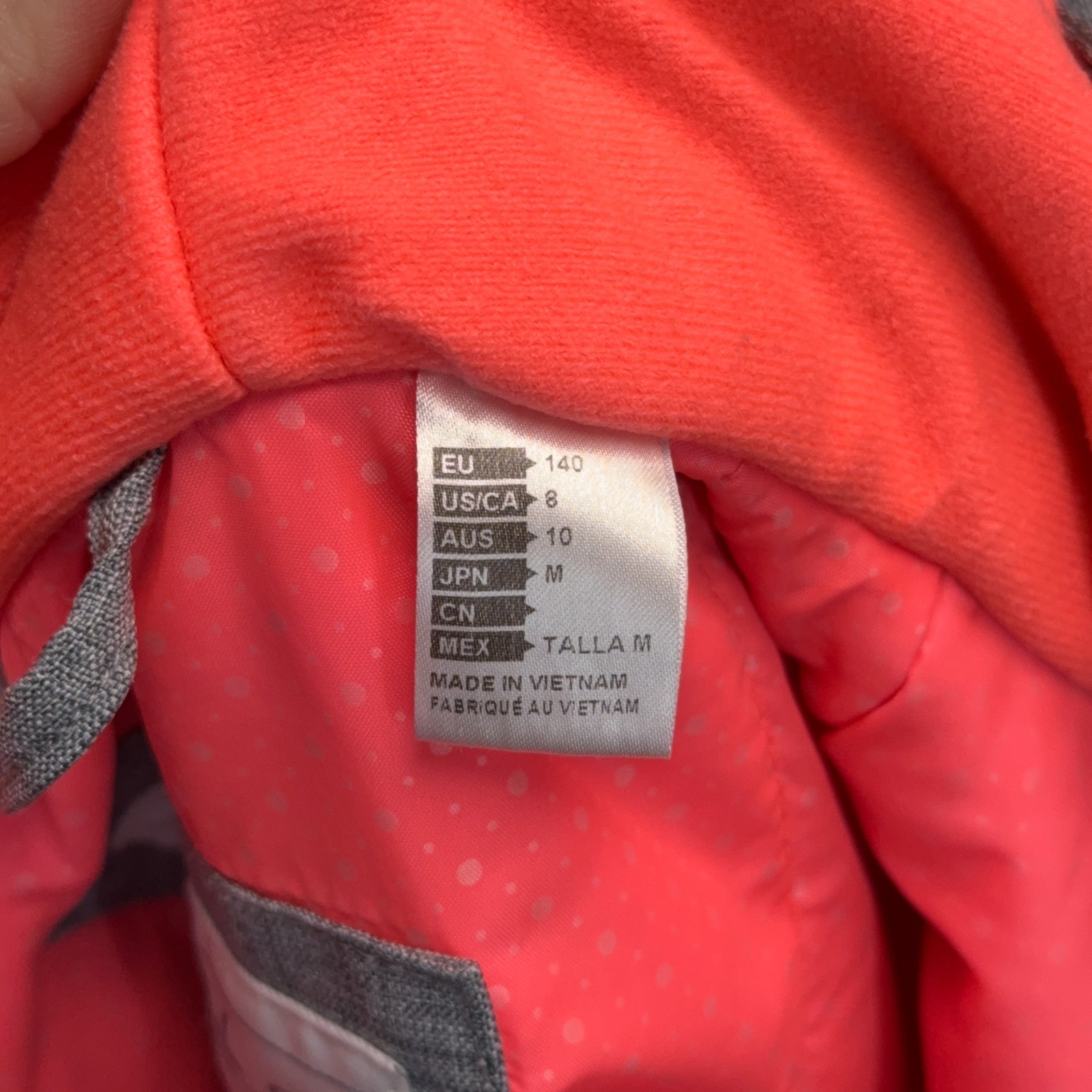 ONeill Jacket Girls 8 Gray Yellow Colorblock Snowboard Ski Hooded Insulated