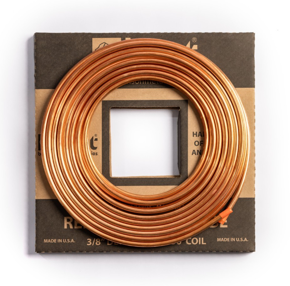 3/8" OD X 50 FT ACR Soft Copper Refrigeration Tubing MADE IN USA