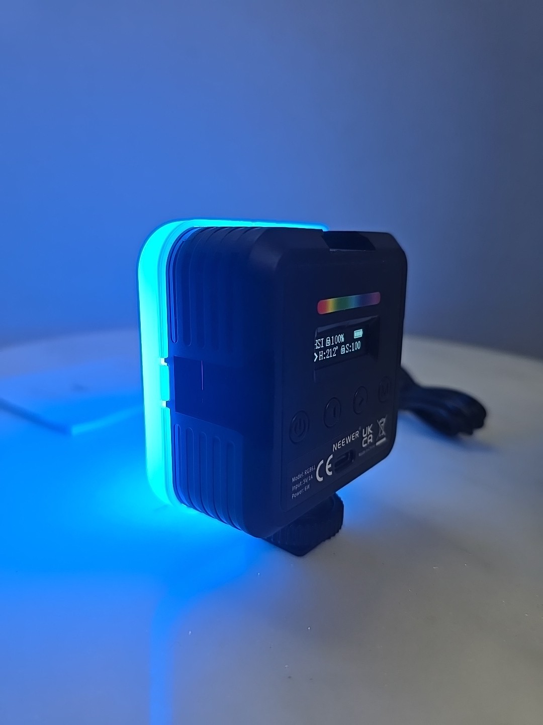 NEEWER Magnetic RGB Camera Light, 360° Full Color RGB61 Small LED Panel BRIGHT!