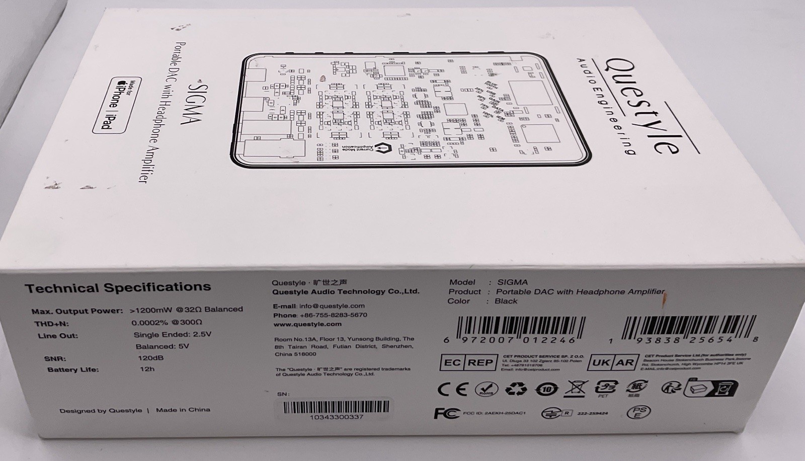 Questyle Sigma Portable DAC & Headphone Amplifier With Questyle Magnetic Case